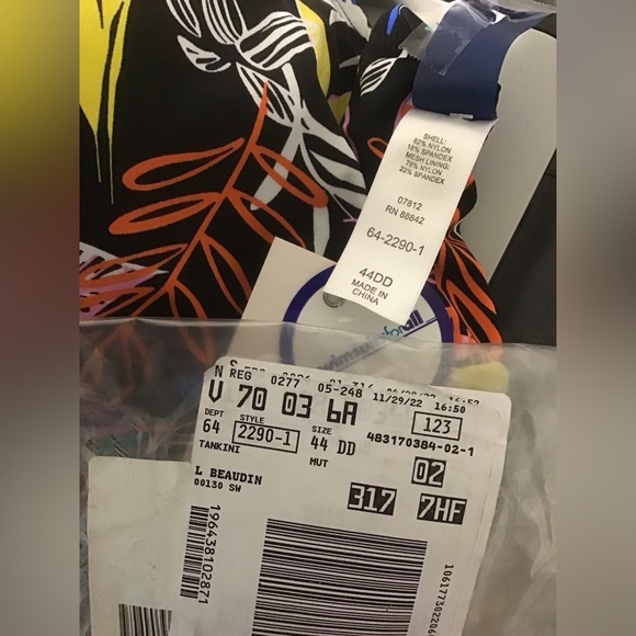 NWT 44DD Underwire Tankini top - Picture 4 of 4